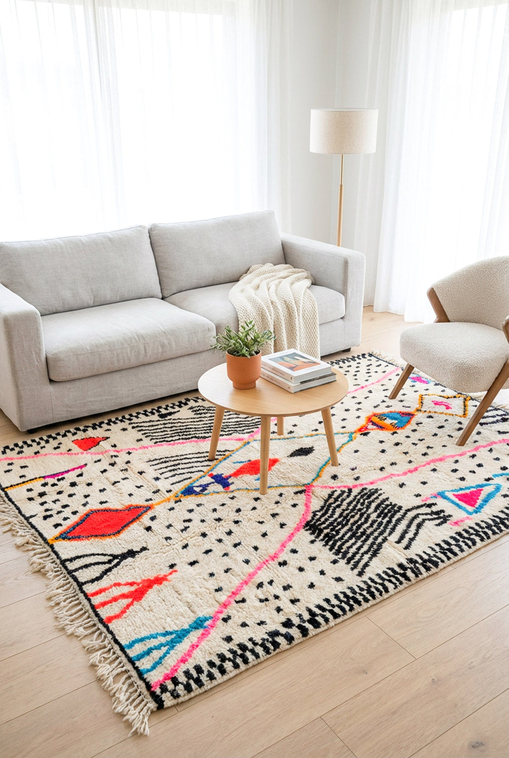 Tapis Berbère Coloré n°1273 — Pièce Unique