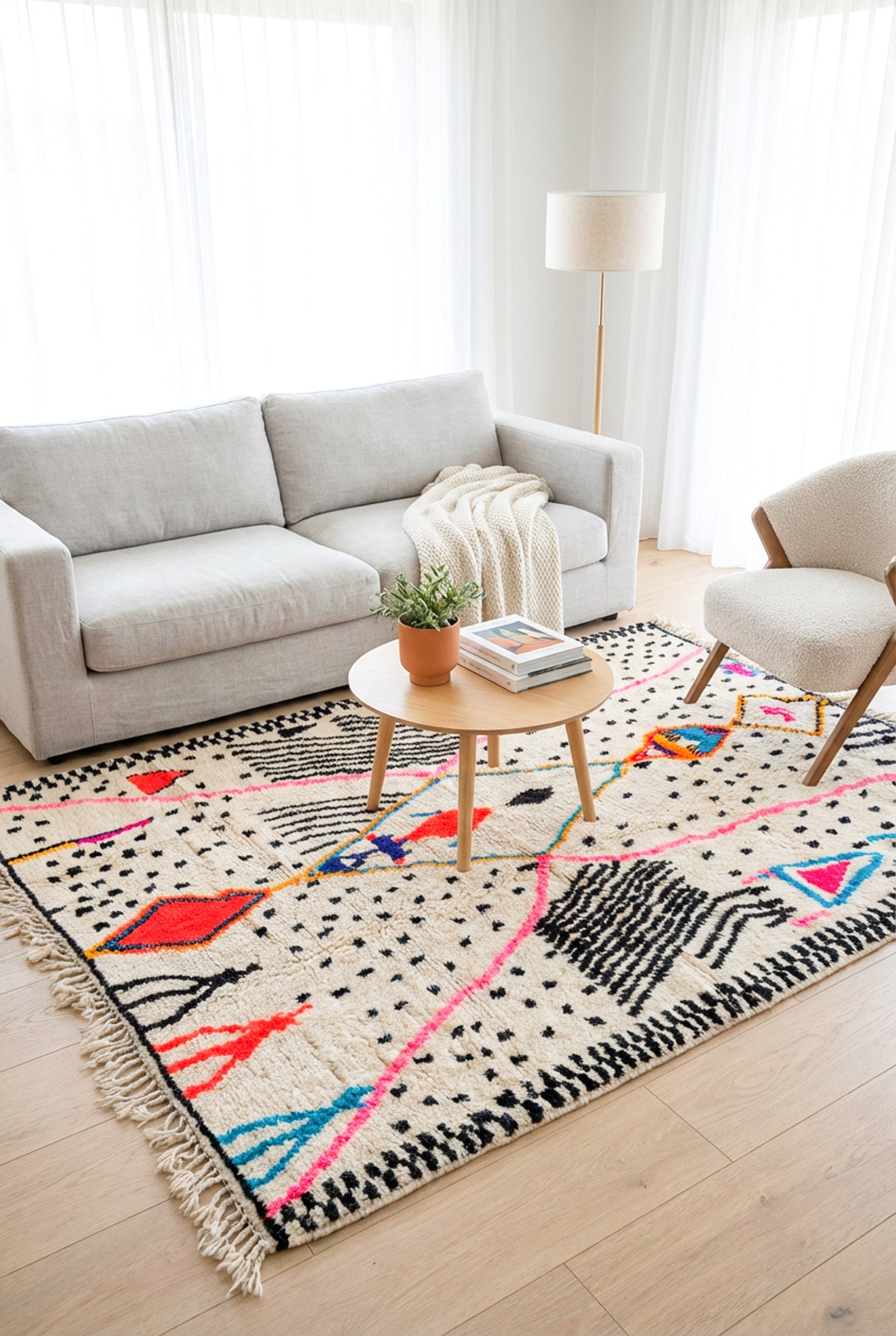 Tapis Berbère Coloré n°1273 — Pièce Unique