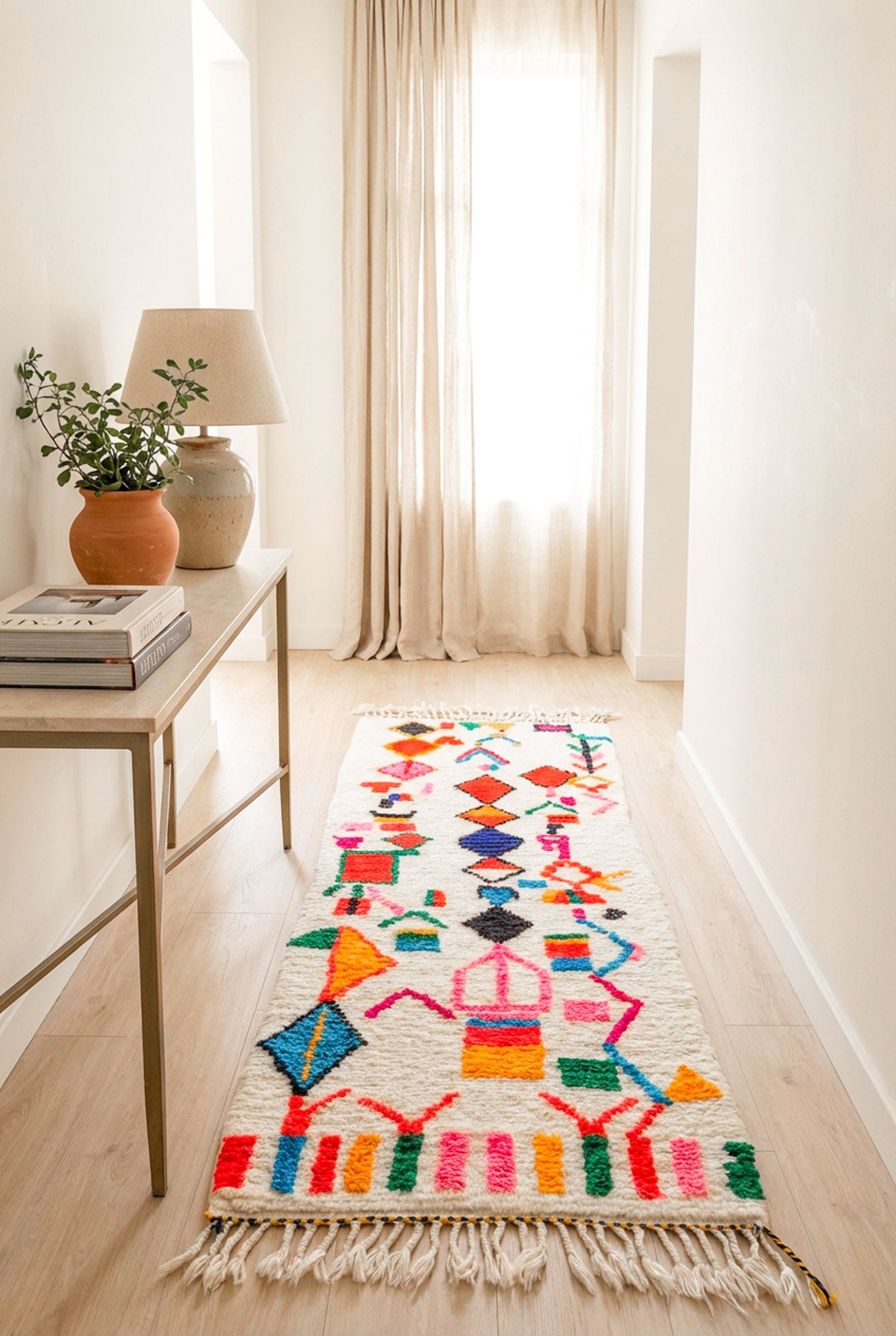 Tapis Berbère Coloré n°814 — Pièce Unique