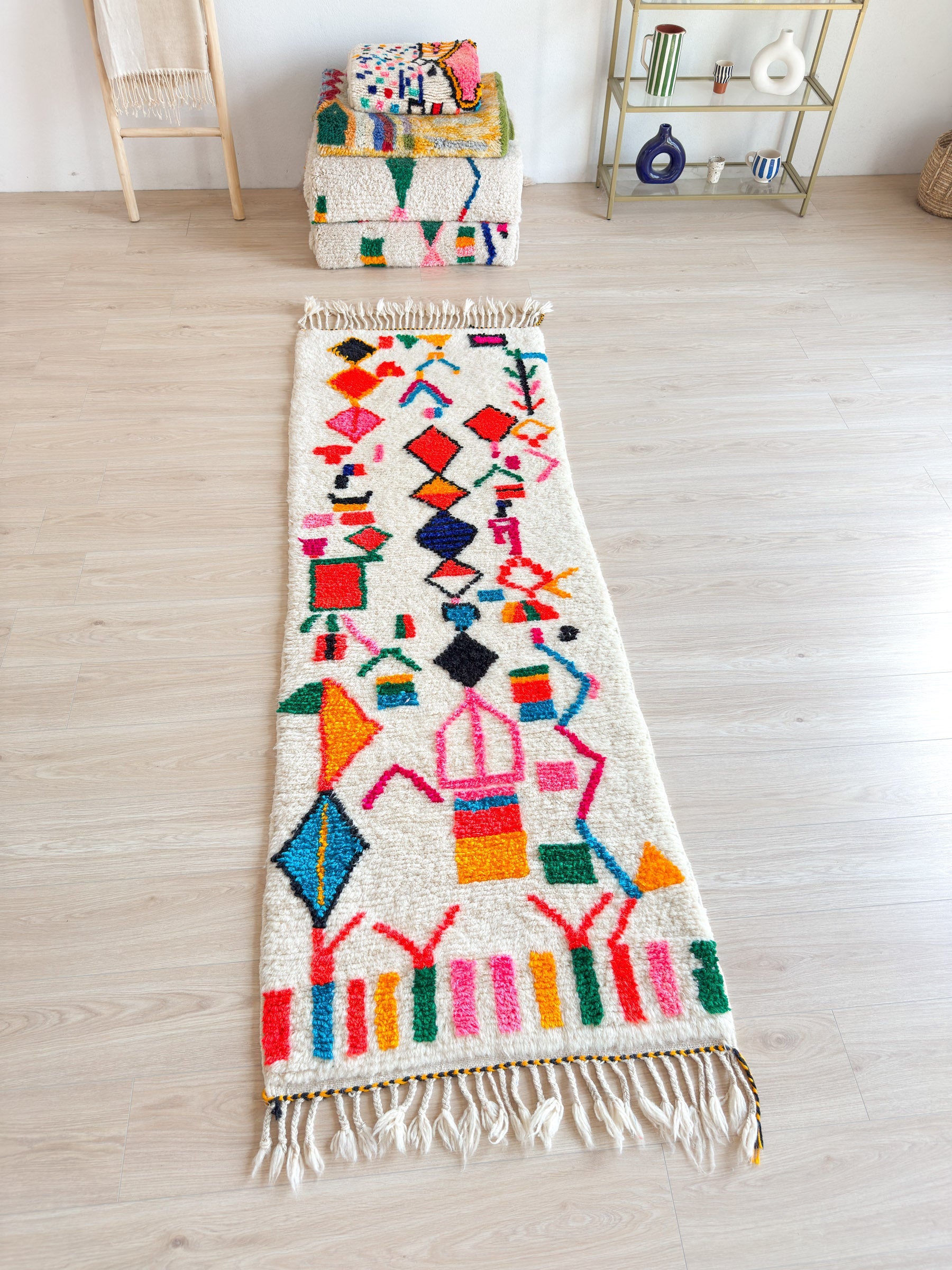 Tapis Berbère Coloré n°814 — Pièce Unique