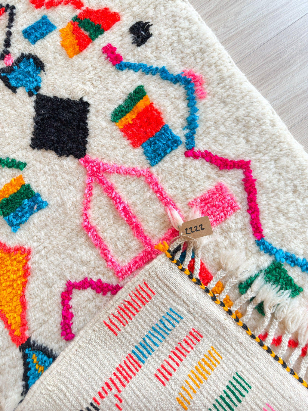 Tapis Berbère Coloré n°814 — Pièce Unique