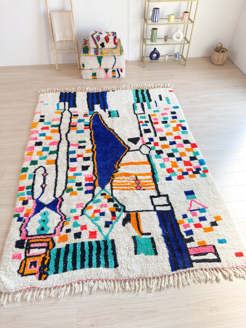 Tapis Berbère Coloré n°1307 — Pièce Unique