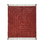Tapis Mrirt Terracotta — Relief Sculpté Main