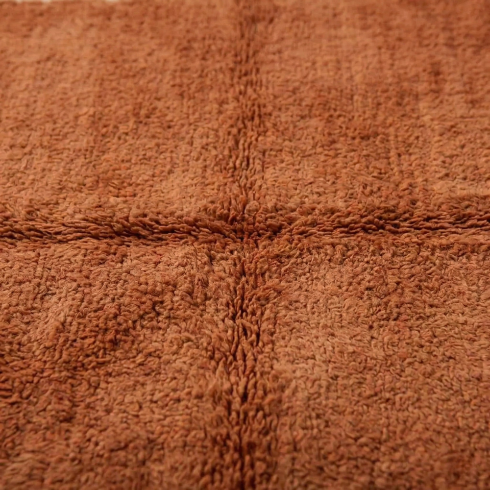 Tapis Azilal Terracotta — Motifs Abstraits Main