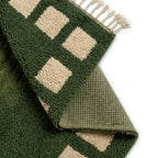 Tapis Vert Forêt Beni M'Guild — Motifs Beiges