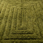 Tapis M'irt Vert Olive — Relief Géométrique