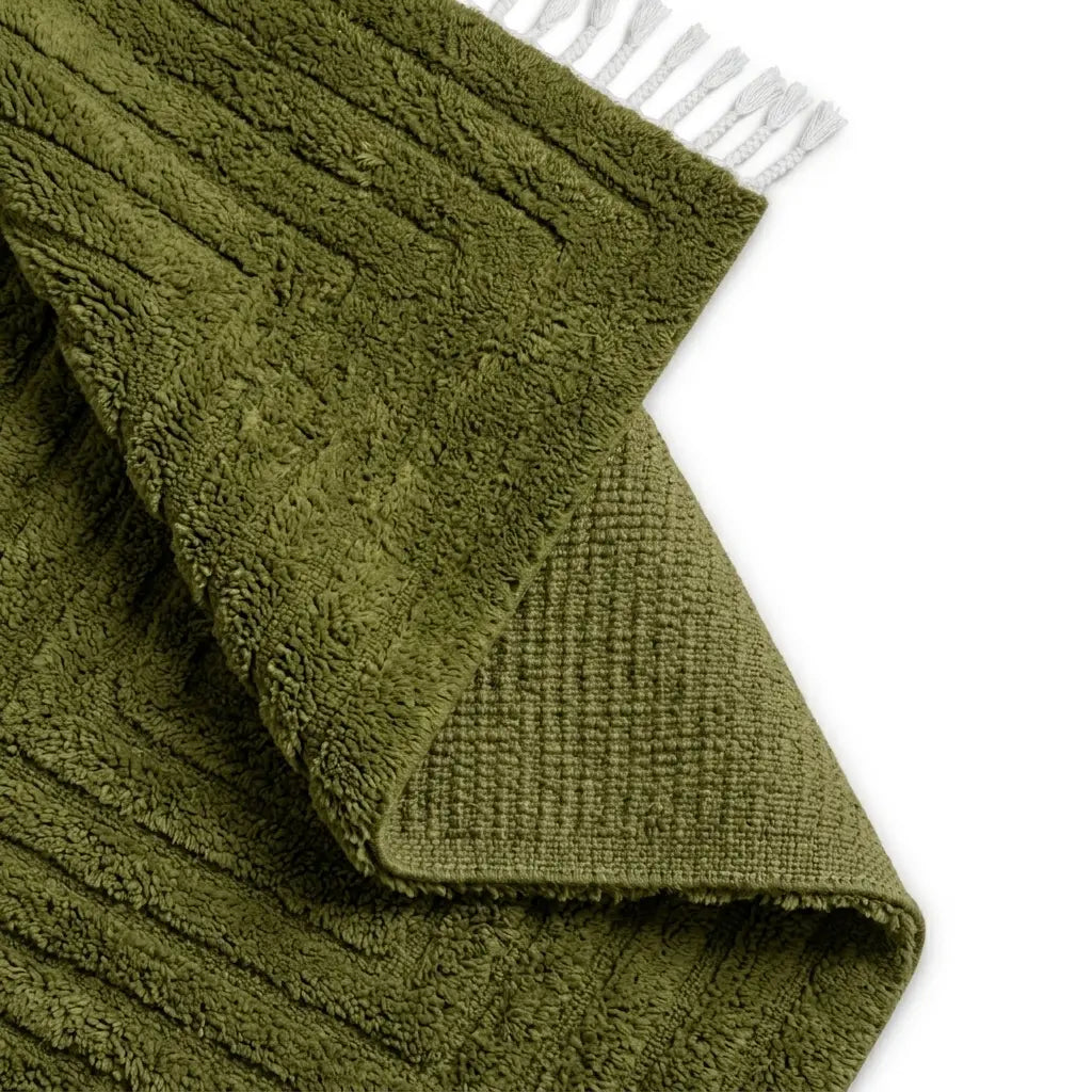 Tapis M'irt Vert Olive — Relief Géométrique