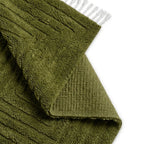 Tapis M'irt Vert Olive — Relief Géométrique