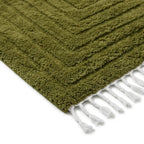 Tapis M'irt Vert Olive — Relief Géométrique