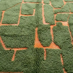 Tapis M'irt Vert Olive — Motifs Orange