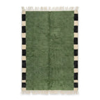 Tapis M'irt Vert Forêt — Bordures Noir & Blanc